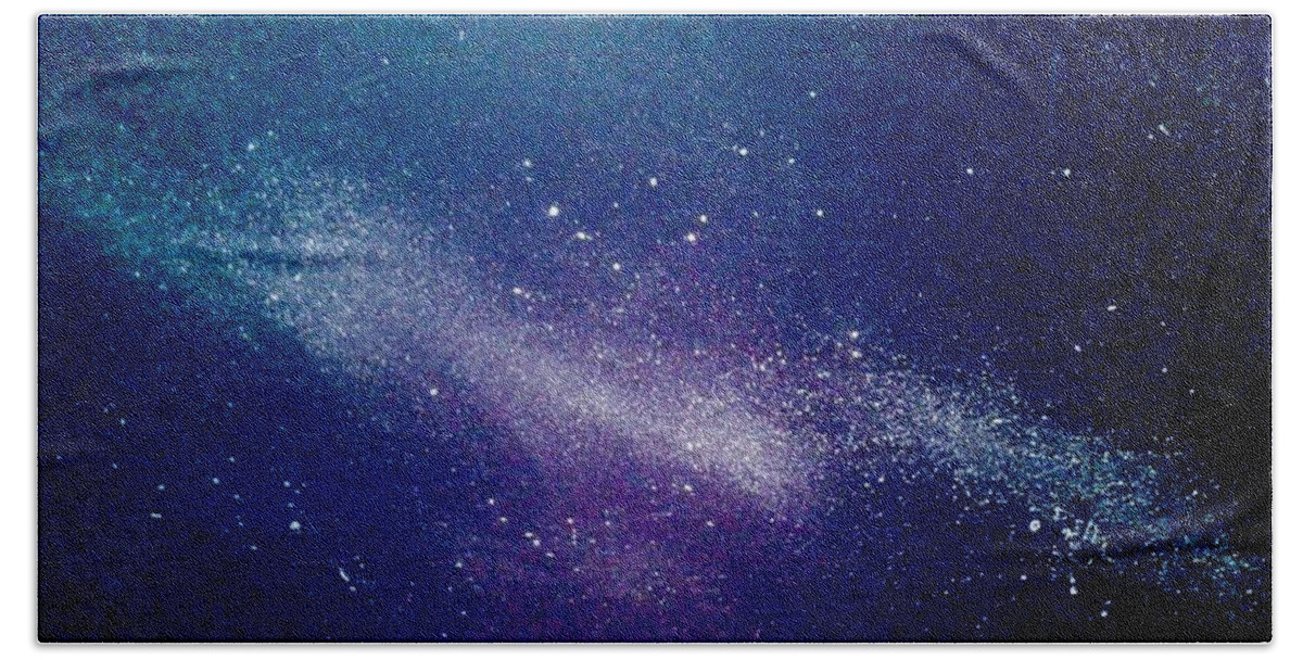 Stars Beach Towel featuring the painting Milky Way by James RODERICK