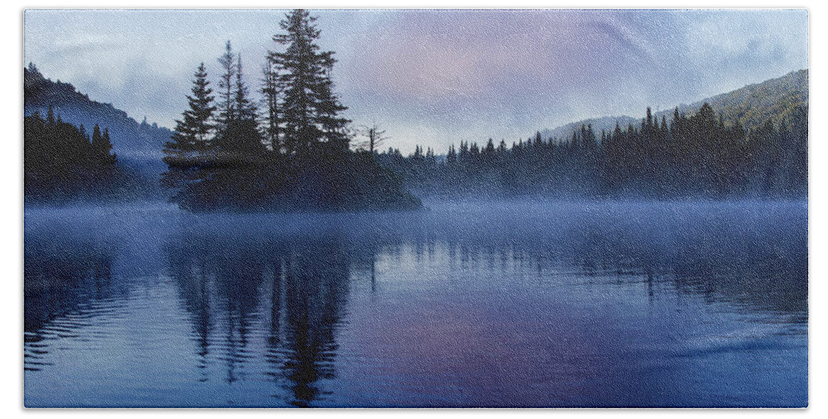 Mont Beach Towel featuring the photograph Misty Morning by Mircea Costina Photography