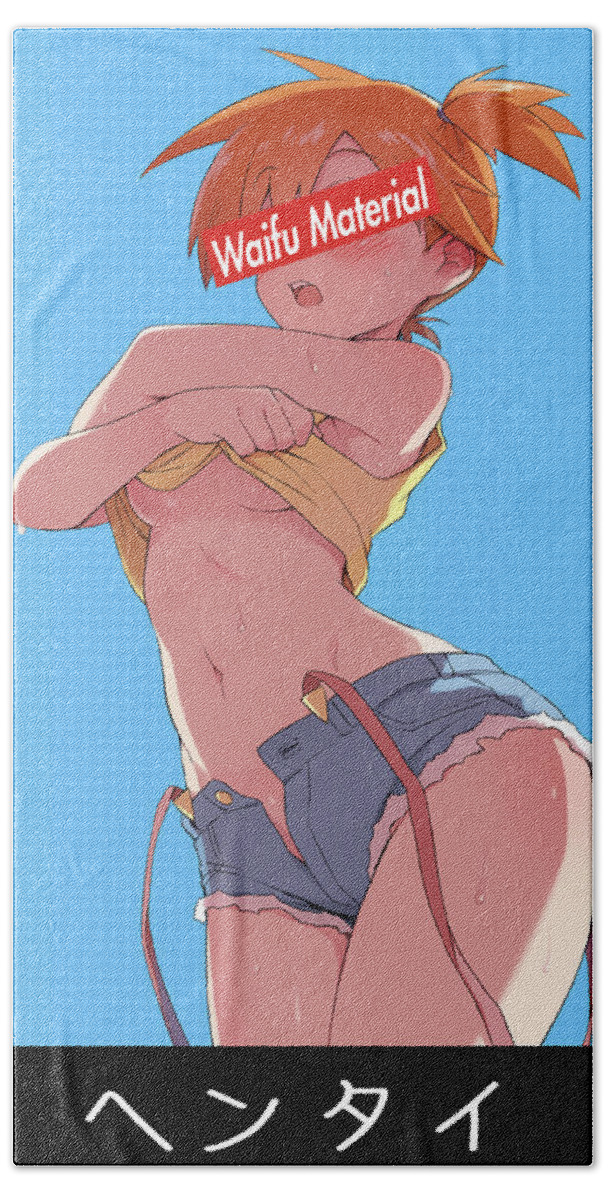 Misty - Anime Girl - Beach Waifu - Satin Poster - Original Pokemon Art
