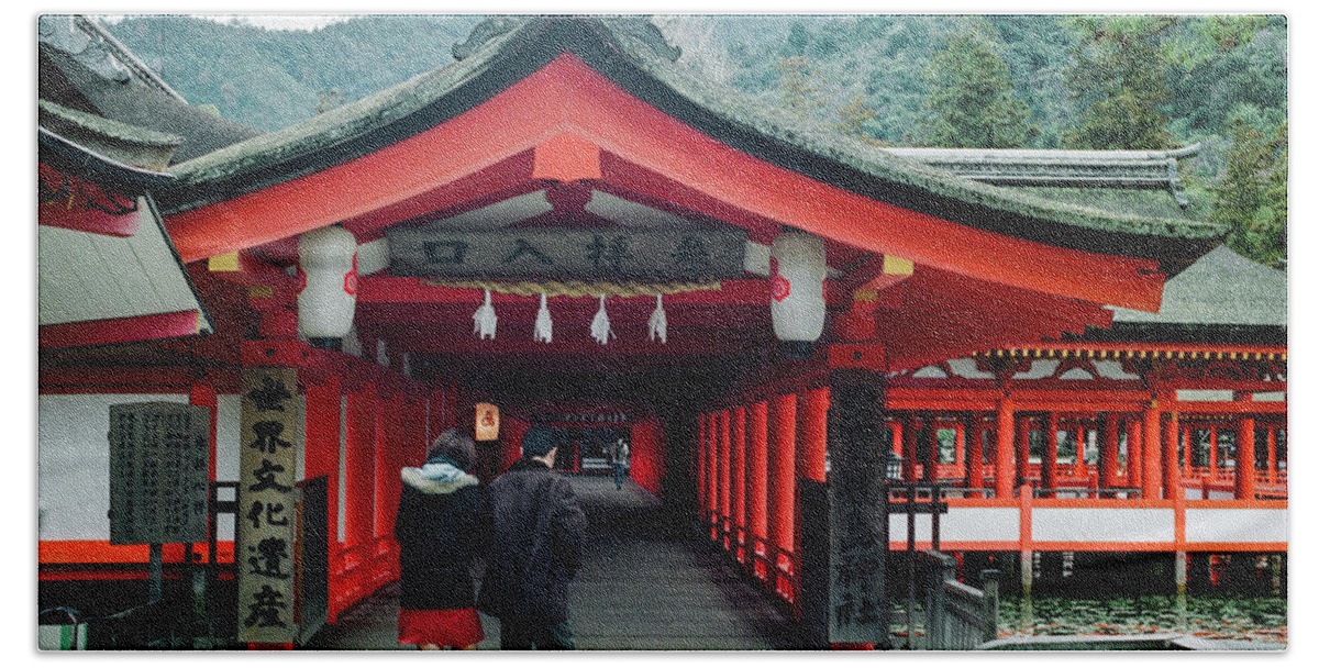 2001 Beach Towel featuring the photograph Miyajima 10 by Niels Nielsen