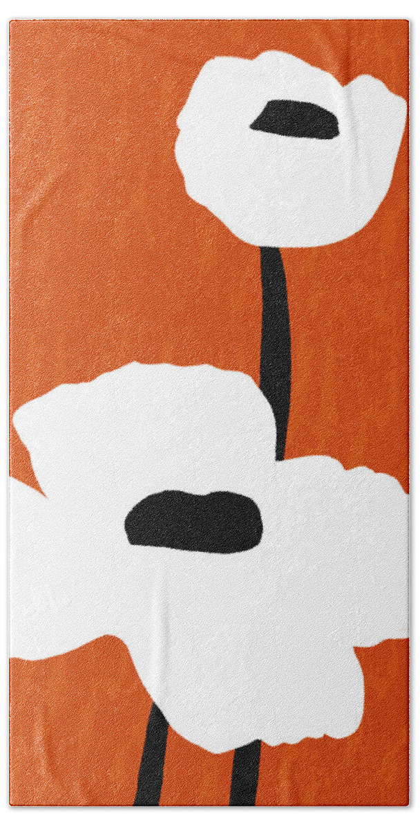 Orange Beach Towel featuring the photograph Mod Poppies Orange- Art by Linda Woods by Linda Woods