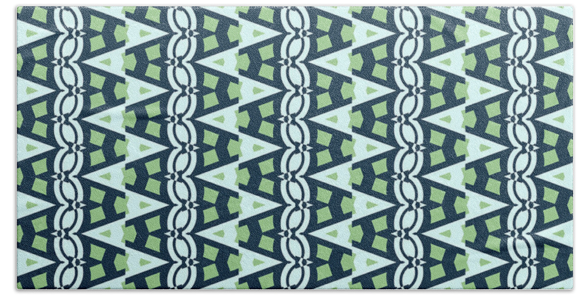 Patterns Beach Towel featuring the digital art Modern Geometric Designer Pattern 2445 by Philip Preston