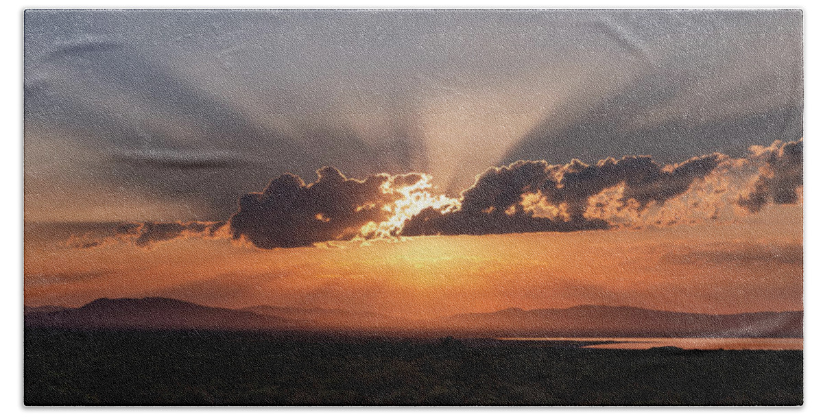 Sunrise Beach Towel featuring the photograph Mono Basin Sunrise by Rick Pisio