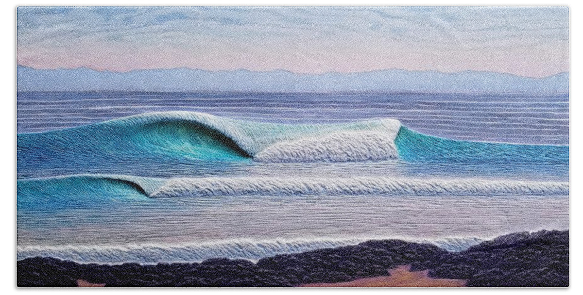 Seascape Beach Sheet featuring the painting Morning Light by Nathan Ledyard