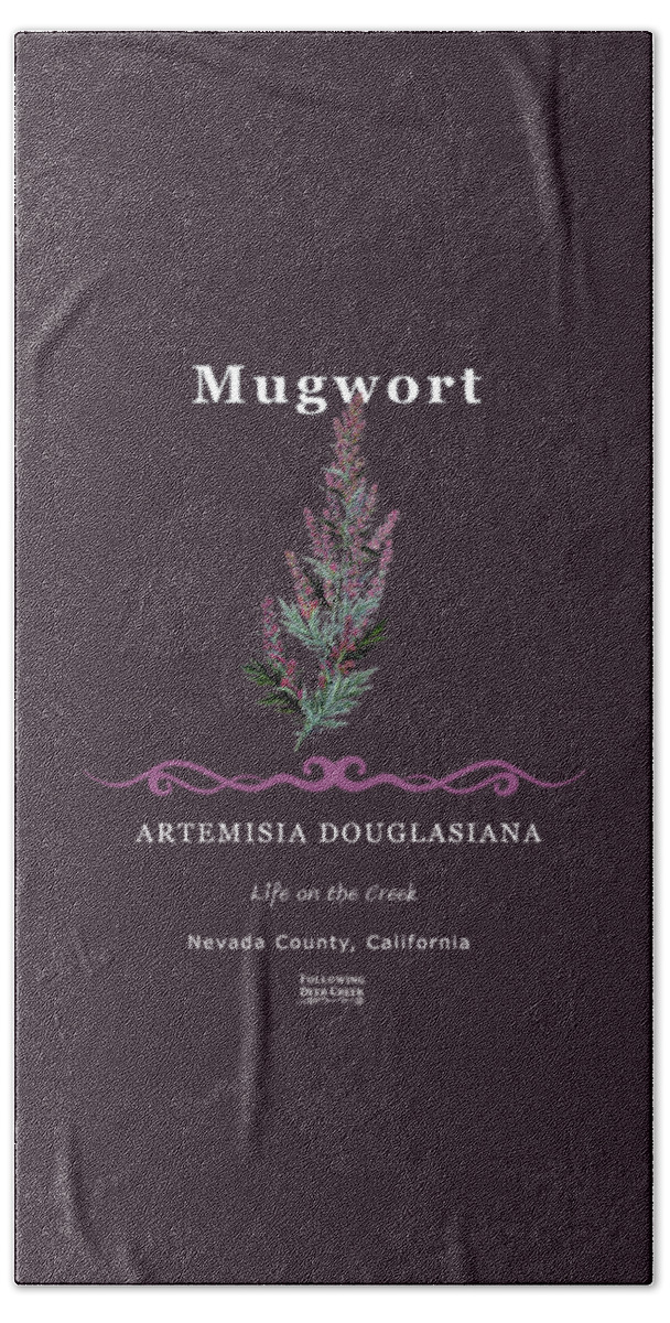 Mugwort Beach Towel featuring the digital art Mugwort Herb by Lisa Redfern