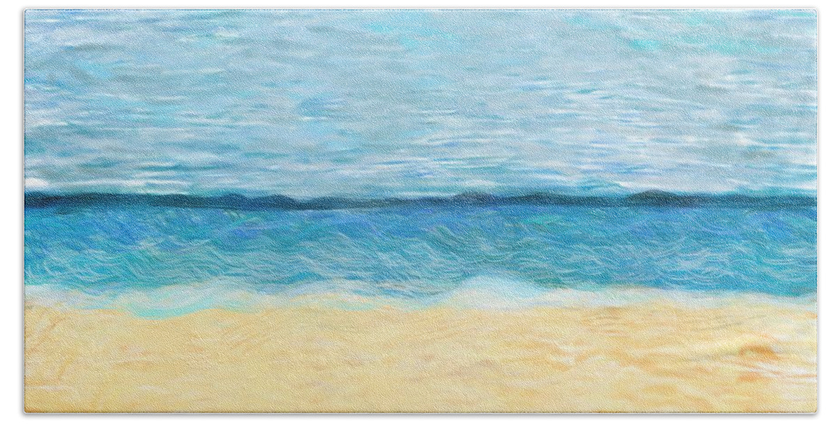 Beach Beach Towel featuring the digital art My Happy Place by Christina Wedberg