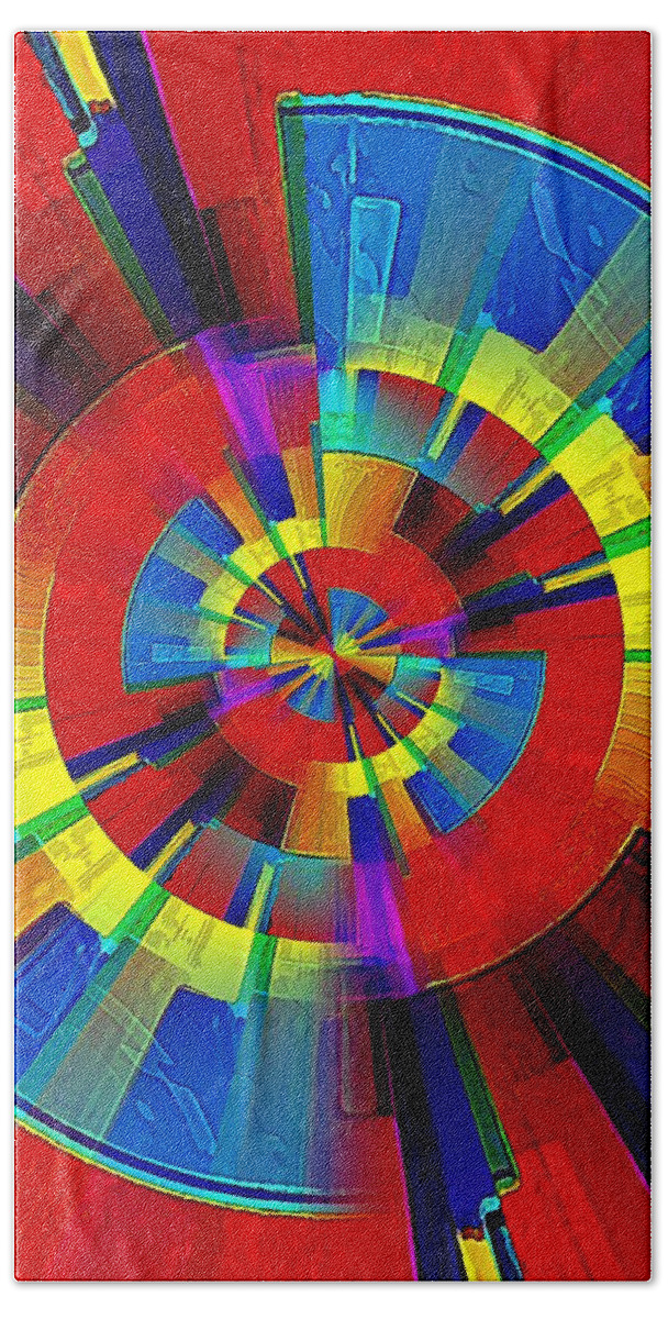 Radial Beach Sheet featuring the digital art My Radar in Color by David Manlove