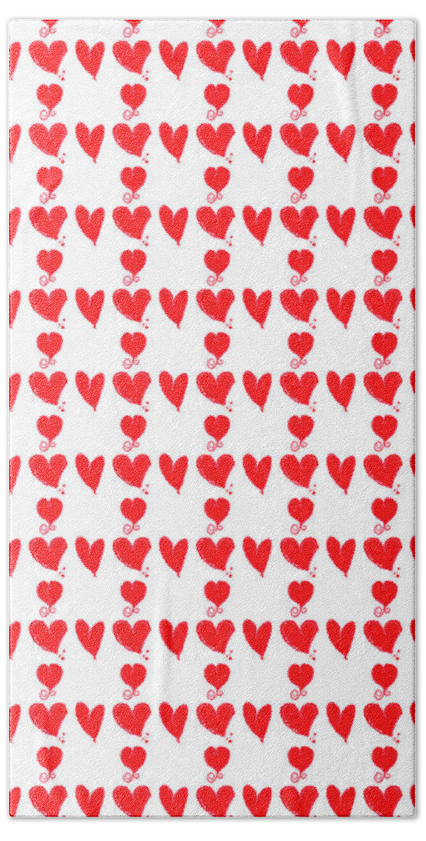 Heart Beach Towel featuring the digital art Myriad Hearts by Moira Law
