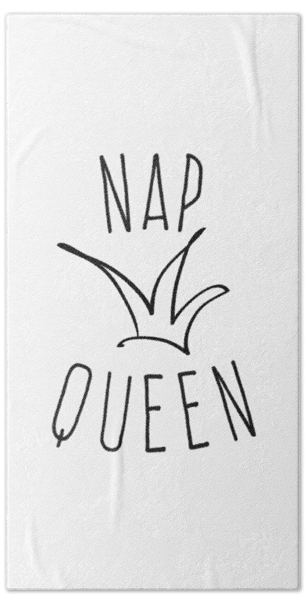 Funny Beach Towel featuring the digital art Nap Queen by Flippin Sweet Gear