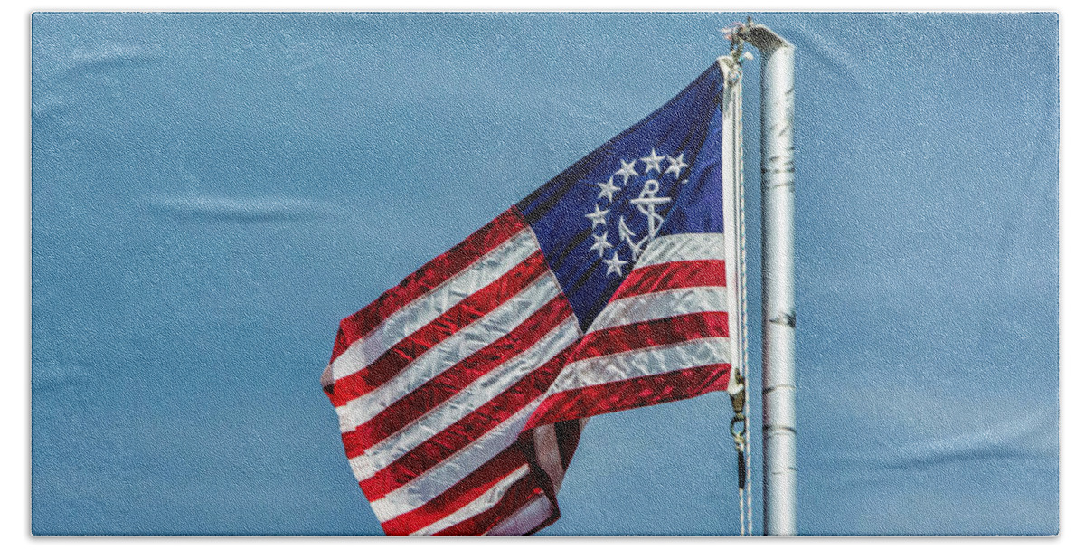 Flag Beach Towel featuring the photograph Nautical Flag by Cathy Kovarik