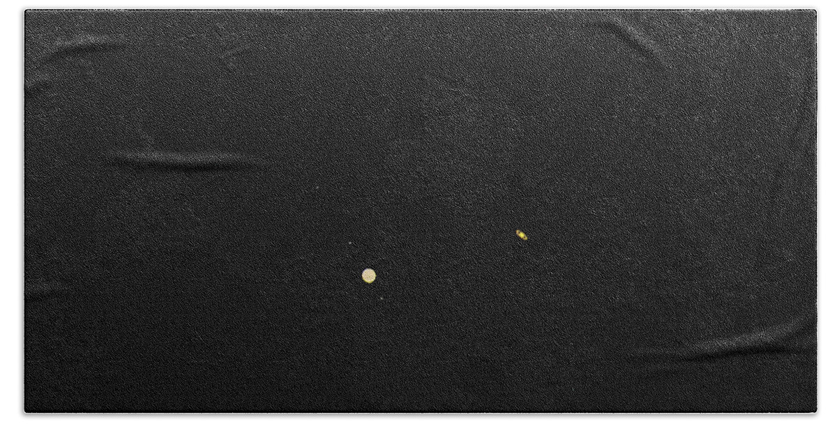 Night Beach Towel featuring the photograph Neptune-Saturn Conjunction by Dan McGeorge