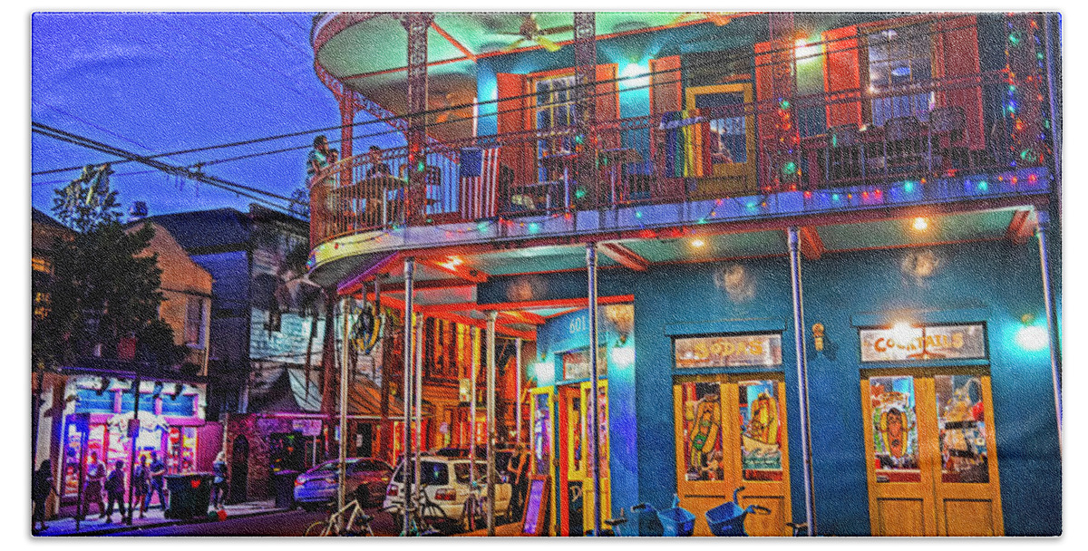 New Beach Towel featuring the photograph New Orleans Frenchmen Street Balcony New Orleans Louisiana LA by Toby McGuire