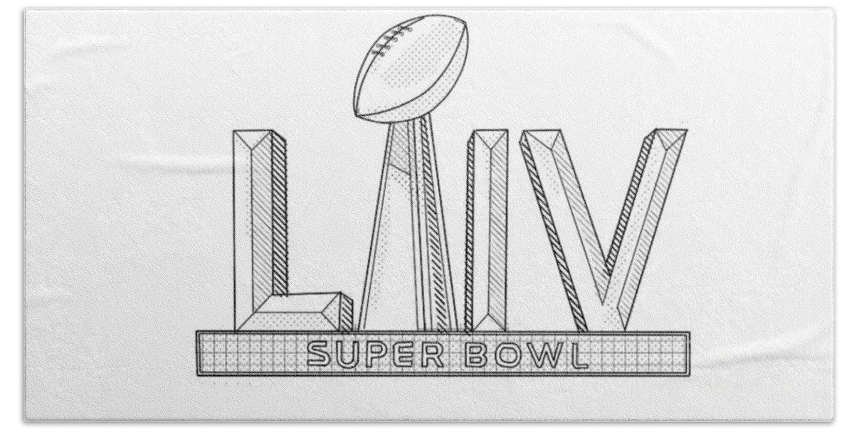 NFL Super Bowl LV or Super Bowl 55 Logo Line Art Illustration Black and  White Acrylic Print by Aloysius Patrimonio - Pixels