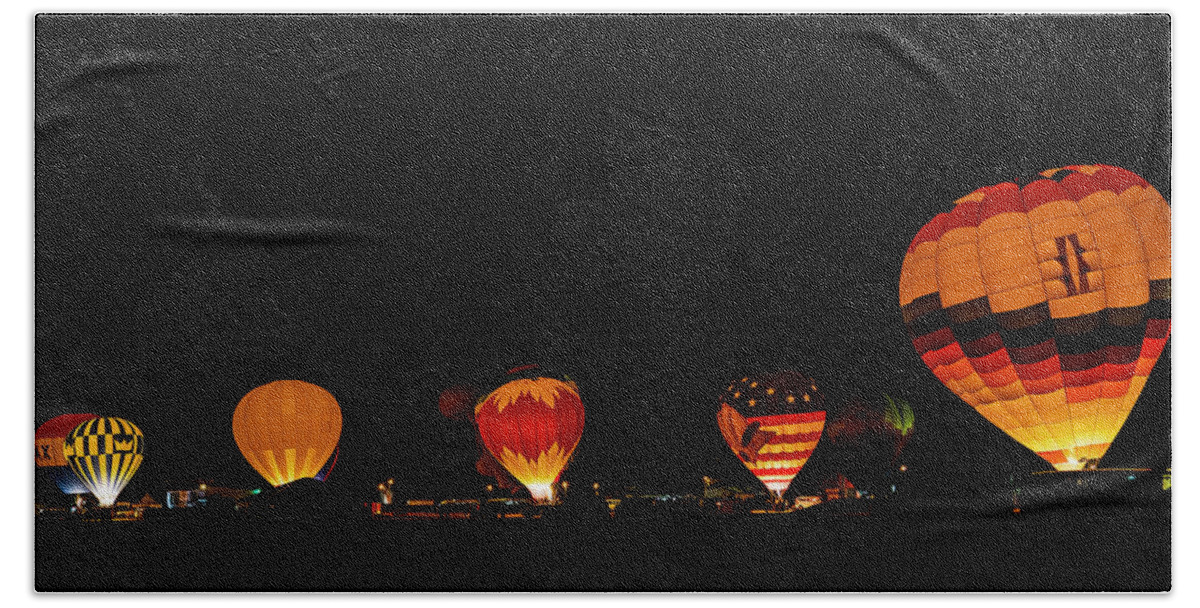 Balloon Beach Towel featuring the digital art Night The Night by Todd Tucker