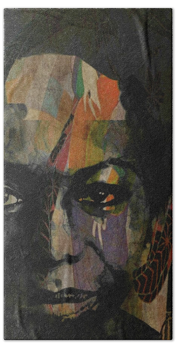 Nina Simone Art Beach Towel featuring the mixed media Nina Simone - Put A Spell On You by Paul Lovering
