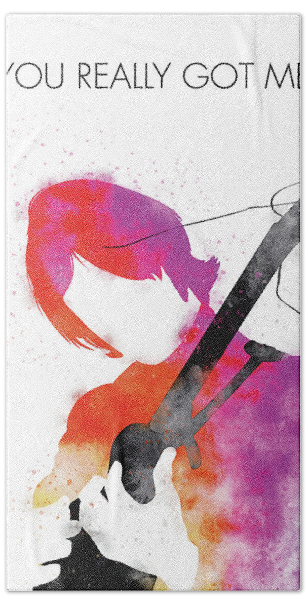 You Really Got Me Is A Song Written By Ray Davies For English Rock Band The Kinks. Beach Towel featuring the digital art No229 MY THE KINKS Watercolor Music poster by Chungkong Art