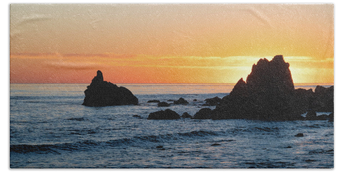 Beach Beach Towel featuring the photograph November Sunset in Malibu by Matthew DeGrushe