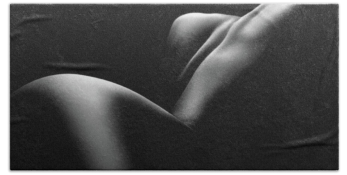 Woman Beach Towel featuring the photograph Nude woman bodyscape 61 by Johan Swanepoel