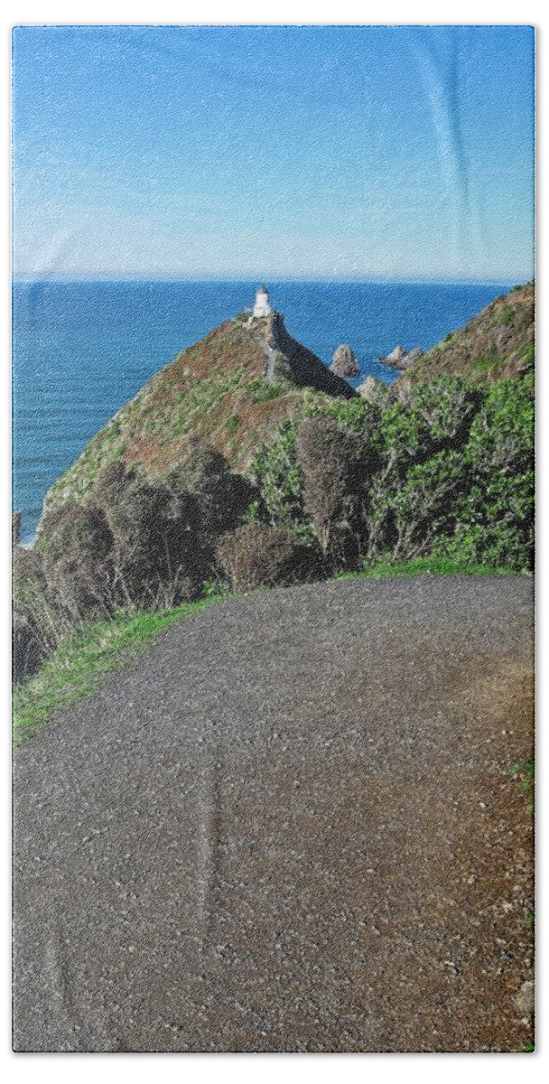 New Zealand Beach Towel featuring the photograph Nugget Point Lighthouse 5 - Catlins - New Zealand by Steven Ralser