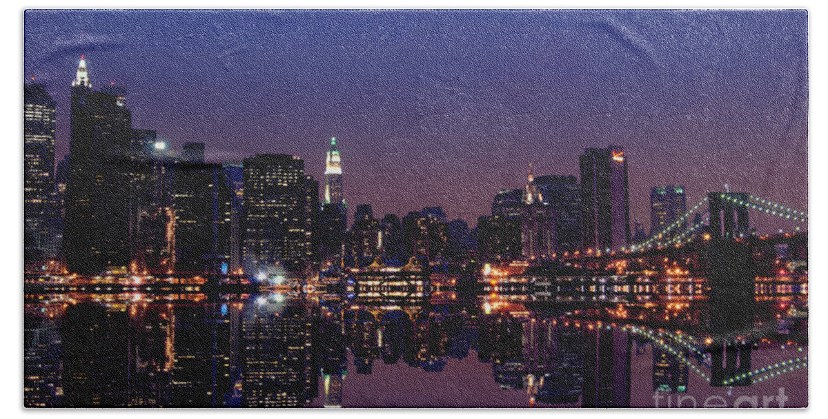 New York City Beach Towel featuring the photograph NYC Skyline New York City USA by Sabine Jacobs