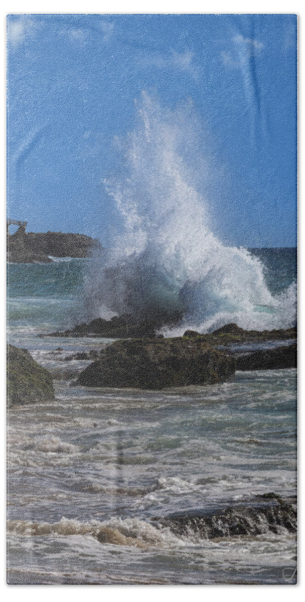 Ocean Beach Towel featuring the photograph Ocean Fury by Aaron Burrows