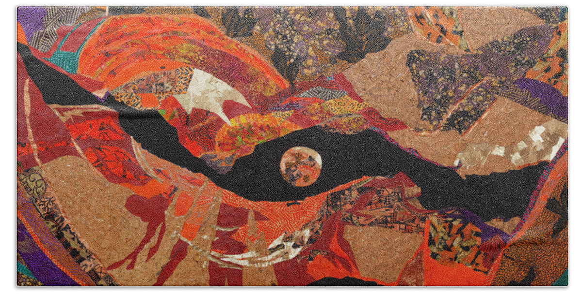 Apanaki Beach Towel featuring the tapestry - textile Oju Olorun IV Rin Ti Awon Baba by Apanaki Temitayo M