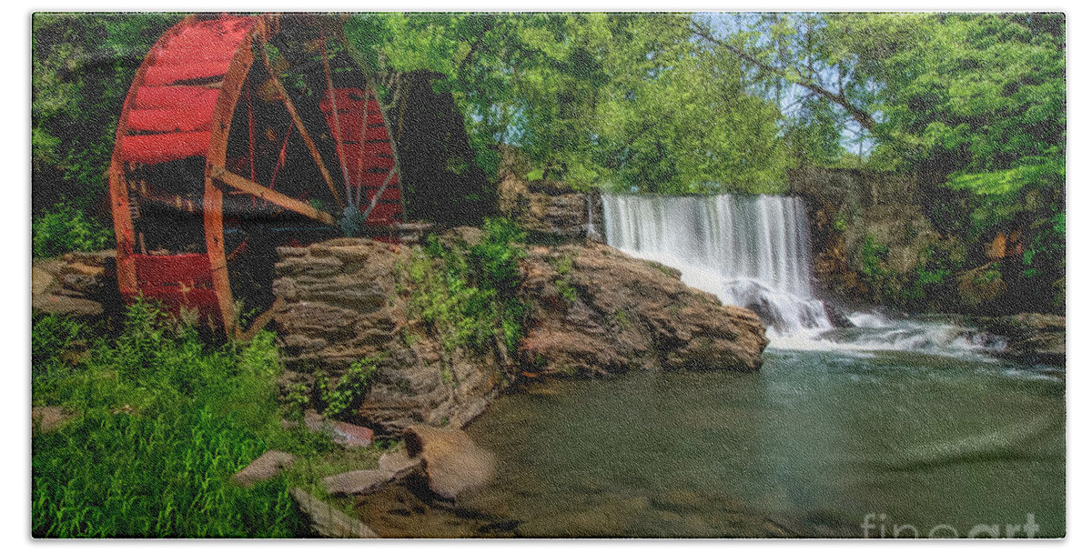 Reems Creek Beach Towel featuring the photograph Old Mill Site at Lake Louise by Shelia Hunt