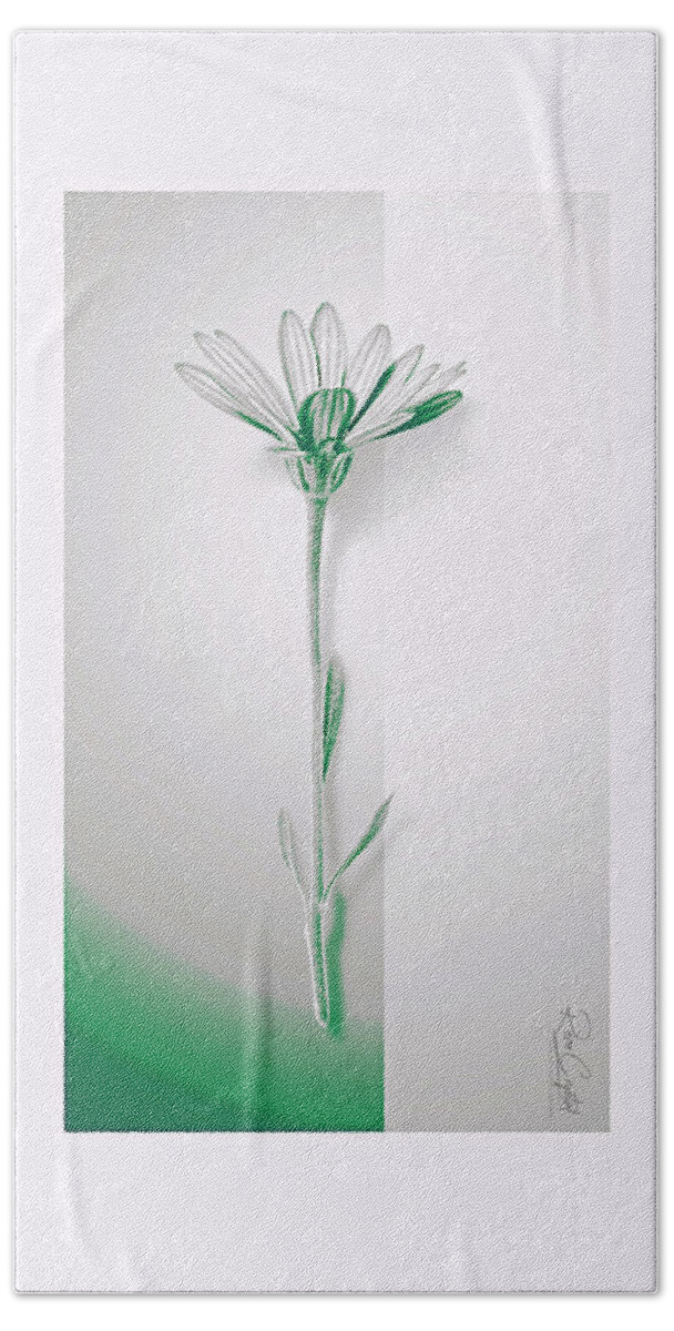 Daisy Beach Towel featuring the photograph On The Side Of Spring by Rene Crystal