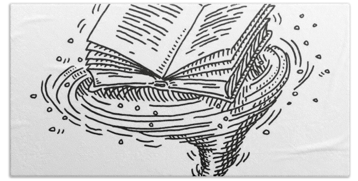 Swirl Doodle Open Book Drawing Drawing by Frank Ramspott - Pixels