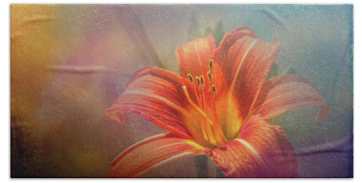 Blooms Beach Towel featuring the photograph Orange Mexican Lily by Sue Leonard