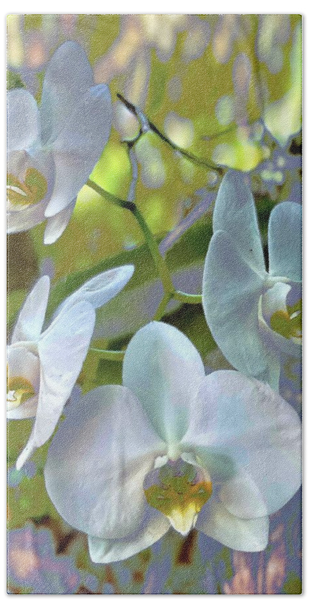 Flowers Beach Towel featuring the photograph Orchids End of the Season by John Anderson