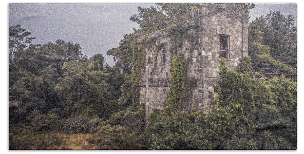 Warehouse Beach Towel featuring the photograph Over Grown #1 by Steve Stanger