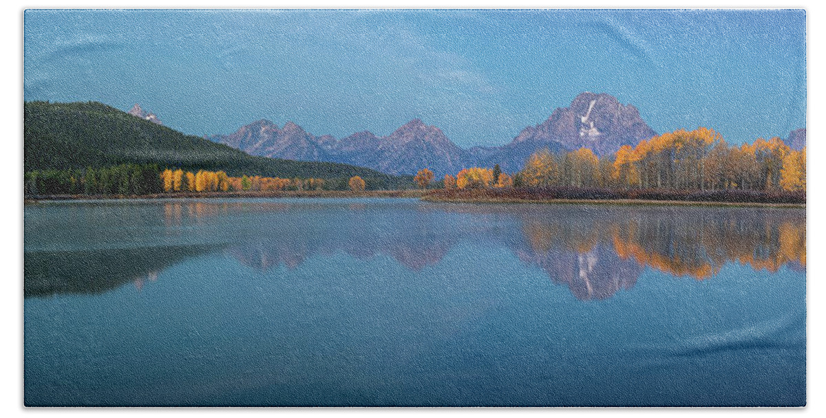 200-400mm 5dsr Beach Towel featuring the photograph Oxbow Bend by Edgars Erglis