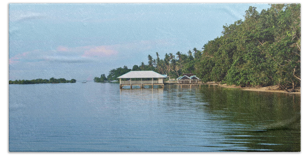 Asia Beach Towel featuring the photograph Palawan Resort by David Desautel