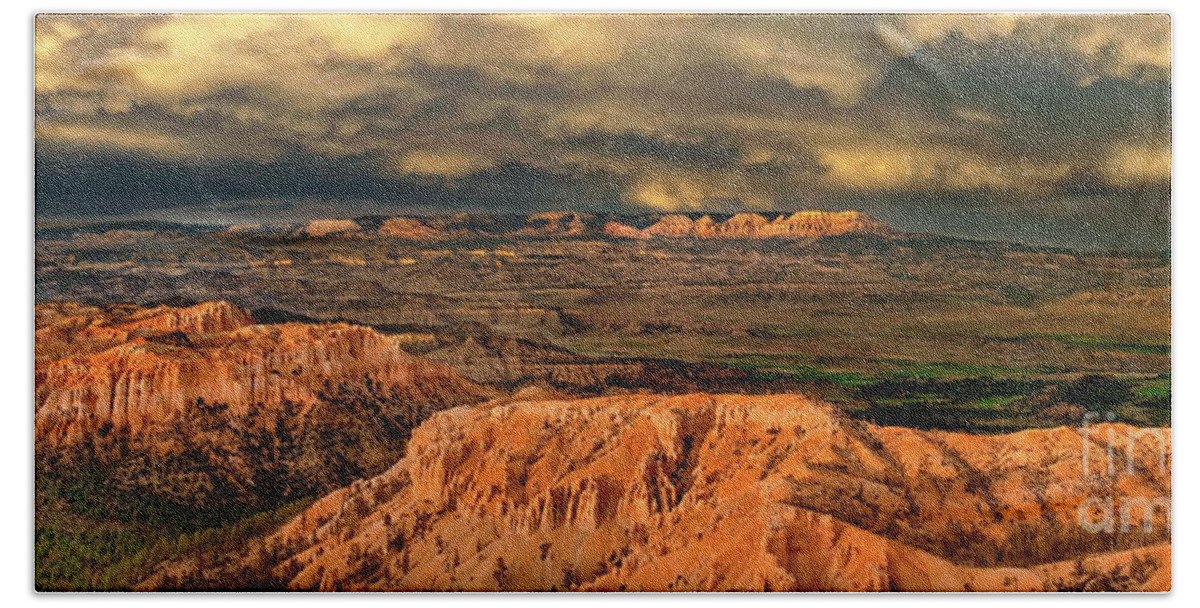 Dave Welling Beach Towel featuring the photograph Panorama Thunderstorm Bryce Canyon National Park Utah by Dave Welling