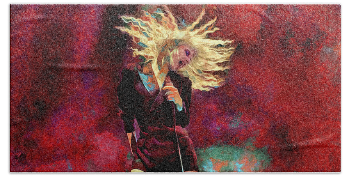 Paramore Rock Band Beach Towel featuring the mixed media Paramore Hayley Williams Art Careful by The Rocker Chic