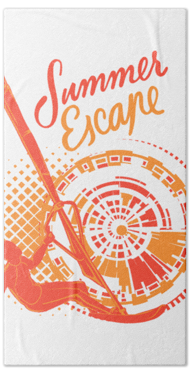 Beach Beach Towel featuring the digital art Parasailor Summer Escape Parasailing by Jacob Zelazny