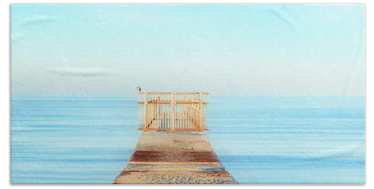  Jetty Beach Towel featuring the photograph Pastel Gate by Sean Davey