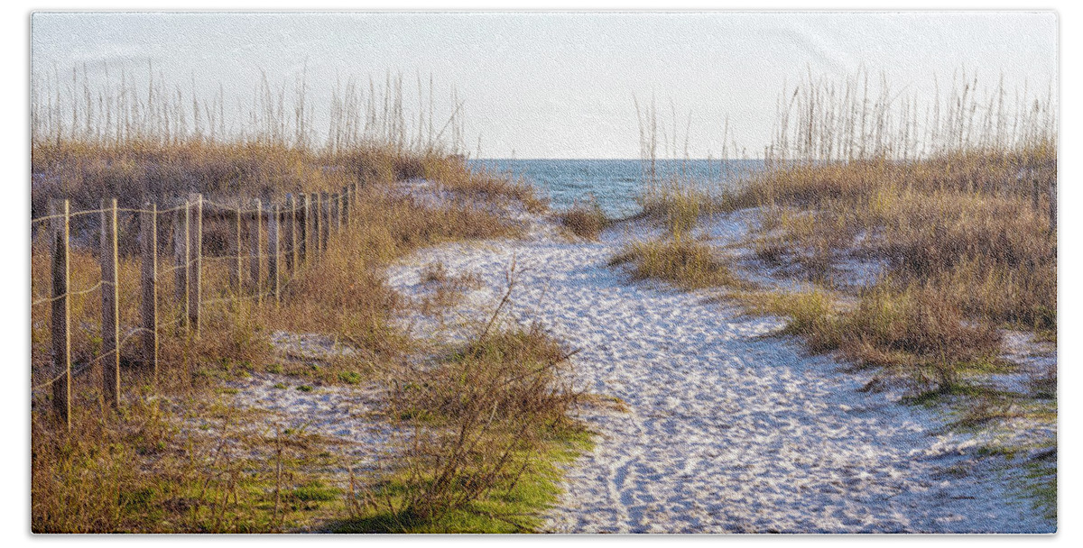 Beach Beach Towel featuring the photograph Path to the Beach by Mike Whalen