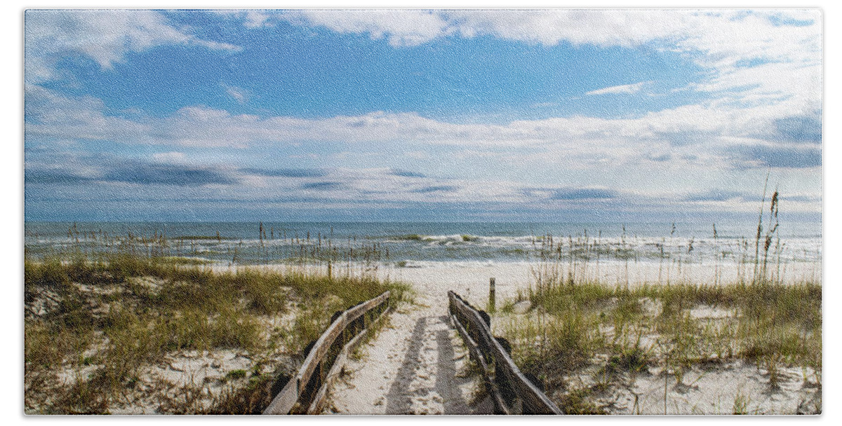 Path Beach Towel featuring the photograph Pathway to the Beach, Perdido Key, Florida by Beachtown Views