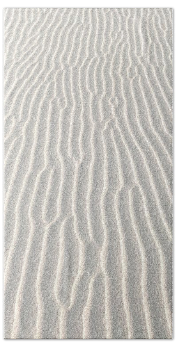 White Sands Beach Towel featuring the photograph Patterns In the Sand by Rebecca Herranen