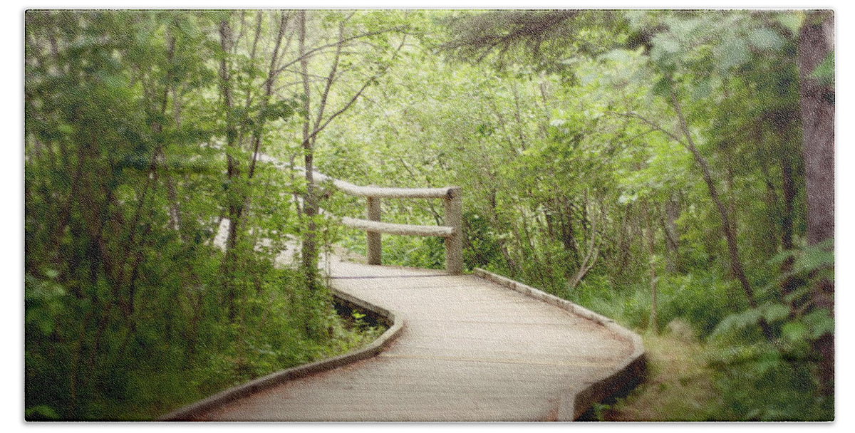 Nature Beach Towel featuring the photograph Peaceful Pathway by Carol Jorgensen