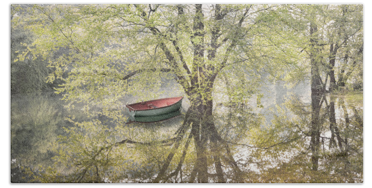 Appalachia Beach Towel featuring the photograph Peaceful River after the Country Rain by Debra and Dave Vanderlaan