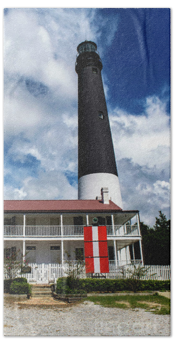 Pensacola Beach Towel featuring the photograph Pensacola Florida Lighthouse by Beachtown Views