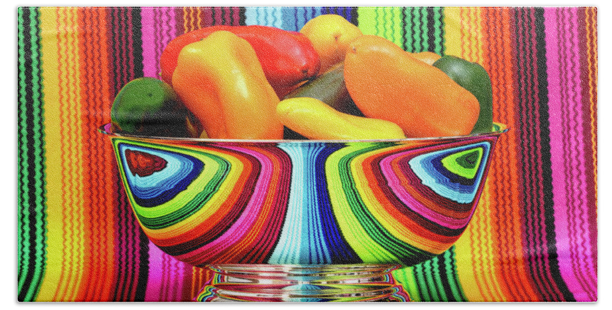 Still Life Beach Towel featuring the photograph Peppers Ole by Pattie Calfy