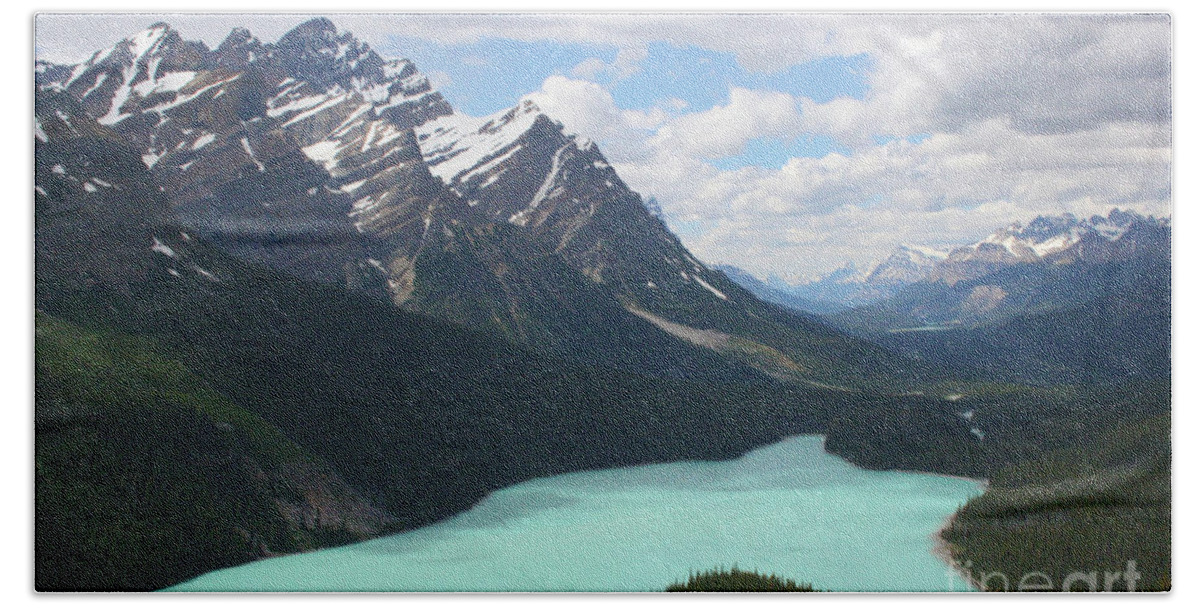 Canada Beach Towel featuring the photograph Peyto Lake by Mary Mikawoz