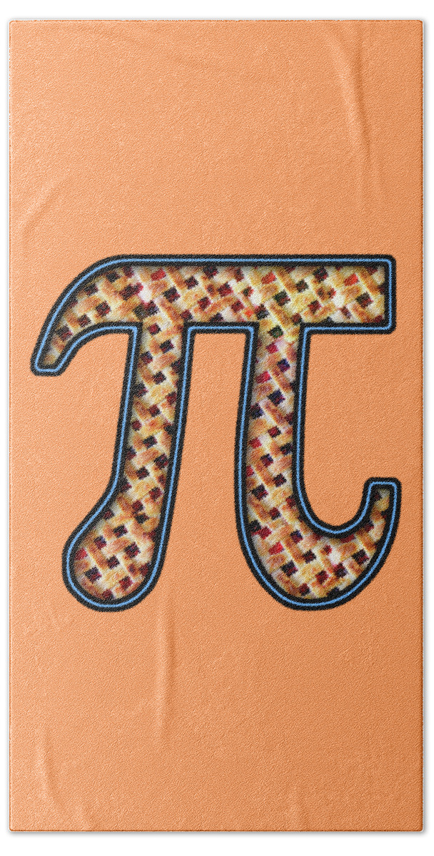 Pie Beach Towel featuring the digital art Pi - Cherry Pi by Mike Savad