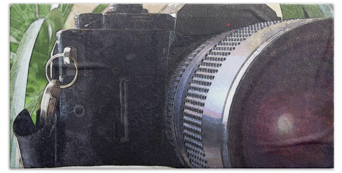Camera Beach Towel featuring the photograph Pictures of the Past by Phil Perkins