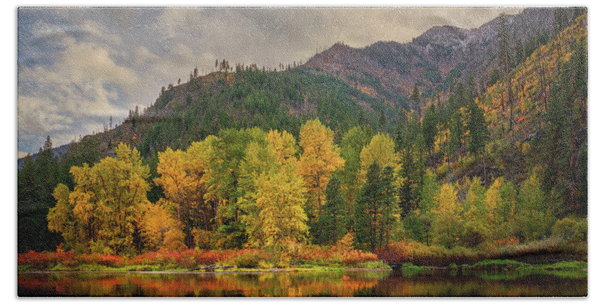 Fall Beach Sheet featuring the photograph Picturesque Tumwater Canyon by Dan Mihai