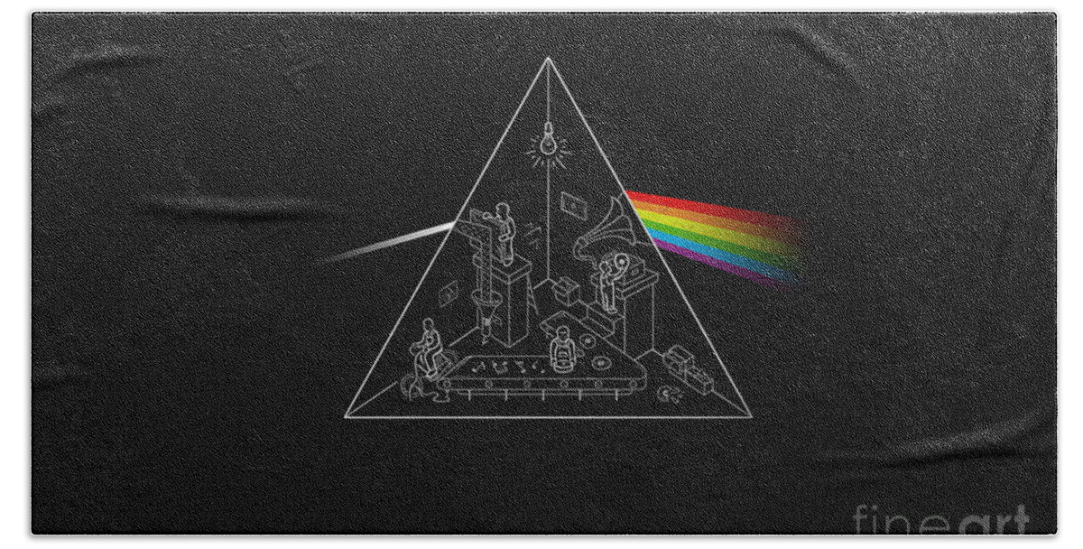 Pink Floyd Beach Towel featuring the photograph Pink Floyd Album Cover by Action